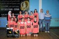بطولة 1st 3x3 Syria Tour - فريق Cappuccino بطل فئة الناشئات